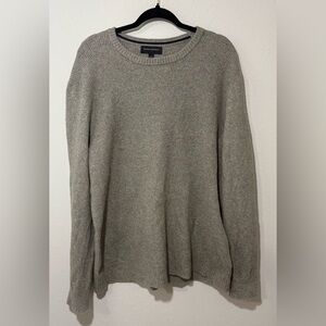 Banana Republic Men’s Gray Knit Sweater XL | Cotton Blend Crewneck Pullover